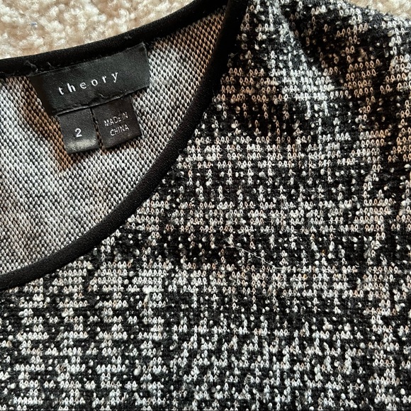 Theory black and white houndstooth plaid dress - Picture 6 of 8